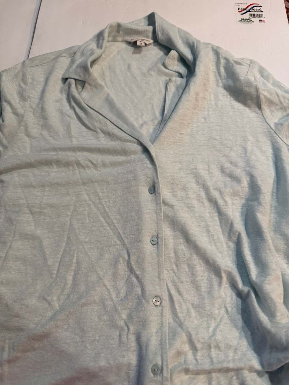 Banana Republic 100% Linen Short Sleeve Button Down Shirt